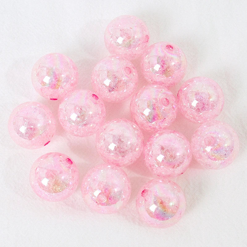 Wholesale 20mm Bulk Mix of Crackle Chunky Bubblegum Beads Acrylic Gumball Beads Lot for Necklace Jewel