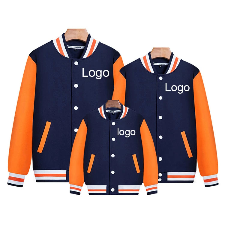 Custom Logo Design Autumn Breathable Eco-Friendly Windproof Coated Canvas Stand Collar Unisex Varsity Sport Baseball Jacket