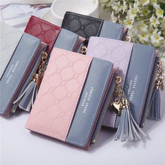 2025 High Quality Customization Luxury Coloured Short Pu Ladies Wallets