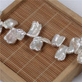 Zhuji Natural 12-13mm Real Pearls Biwa Shape Freshwater Pearl Strands for Jewelry Making