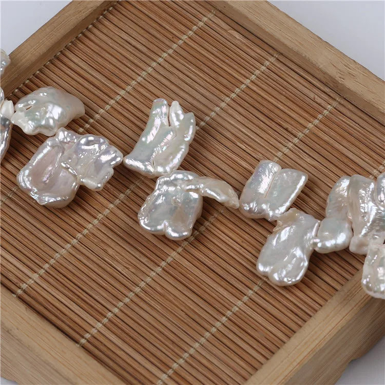 Zhuji Natural 12-13mm Real Pearls Biwa Shape Freshwater Pearl Strands for Jewelry Making