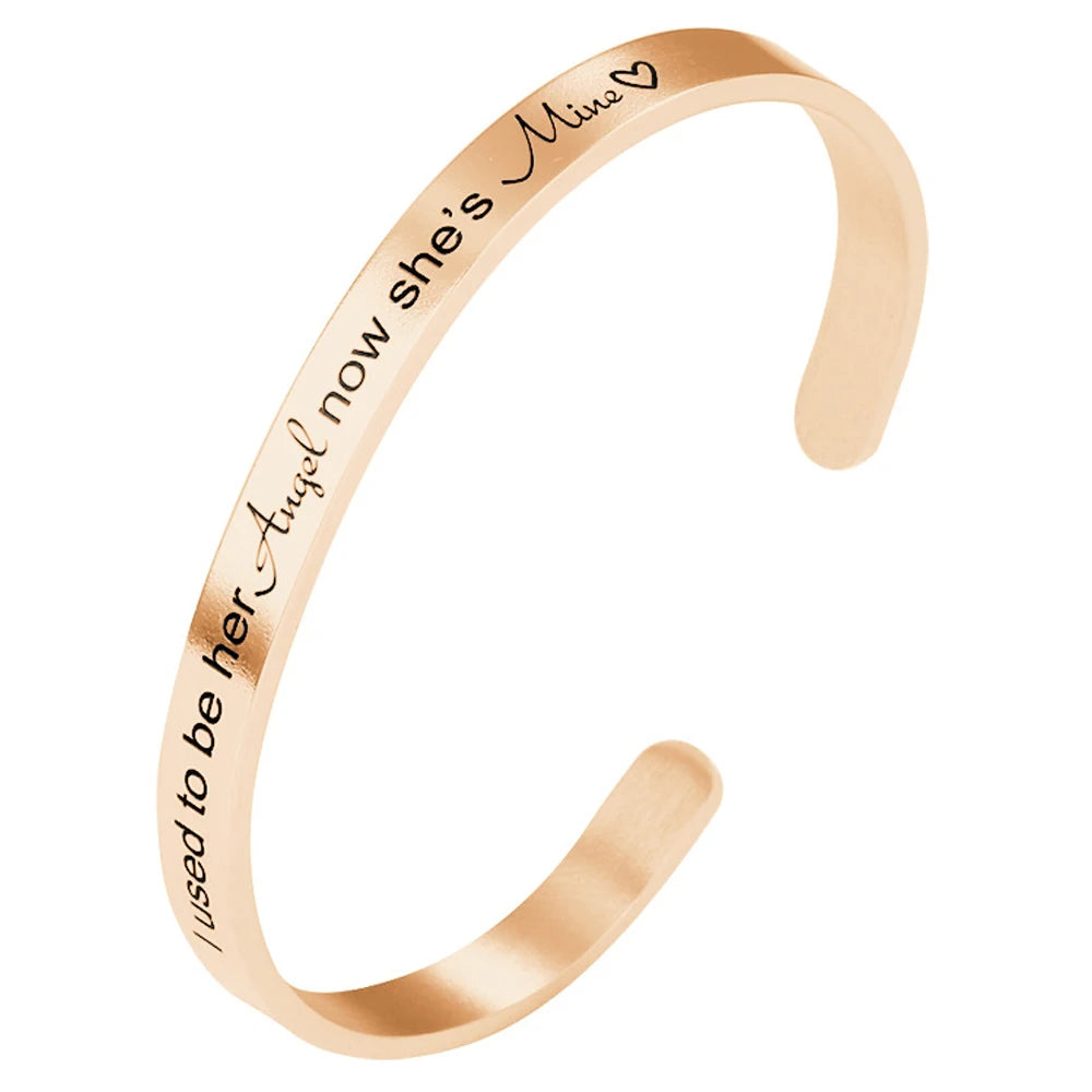 Wholesale DIY Custom 6MM 304 Stainless Steel C-Shaped Open Wristbands Fashionable Thanksgiving & Mother's Day Gift