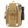 JSH Outdoor Multi-Functional Sports Waist Bag MOLLE Leisure Running Mobile Phone Hanging Bag Zipper Closure Box Pattern