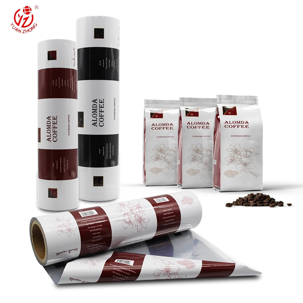 China Factory Custom Print Soft Flexible Moisture Proof Laminated Coffee Bean Packaging Film Roll/Food Grade Plastic Film for