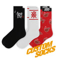 FREE DESIGN & MOCKUP Custom logo Skate Socks Custom Skateboard Socks Custom Skate Socks Black White