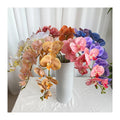 3D 9 Head French Phalaenopsis  Artificial Flowers Decorative