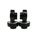 608 RS All Black Ceramic Bearing Built-in Spacer Si3N4 Ball Deep Groove 7-8mm Bore 20-22mm OD Longboard Custom Skateboard Parts