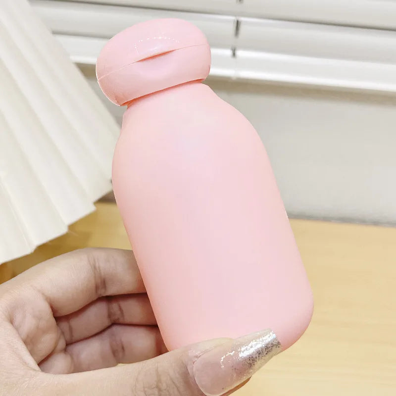 PE Clamshell Suede Lotion Squeeze Bottle Plastic 100ml Face Wash Care Cosmetic Lotion Dispenser Bottle Travel Set