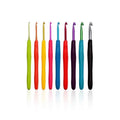 New Colorful Ergonomic Grip 2.0mm - 8.0mm Soft Handles Aluminum Crochet Hooks