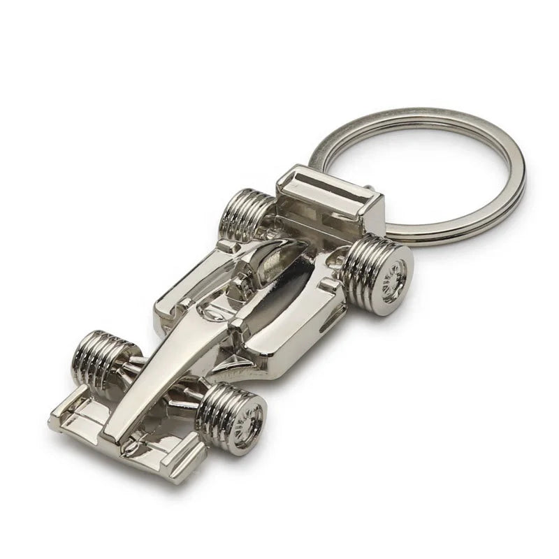 Wholesale 3D F1 Metal Car Keychain with Custom Logo Stylish OEM Business Target End User Keychain