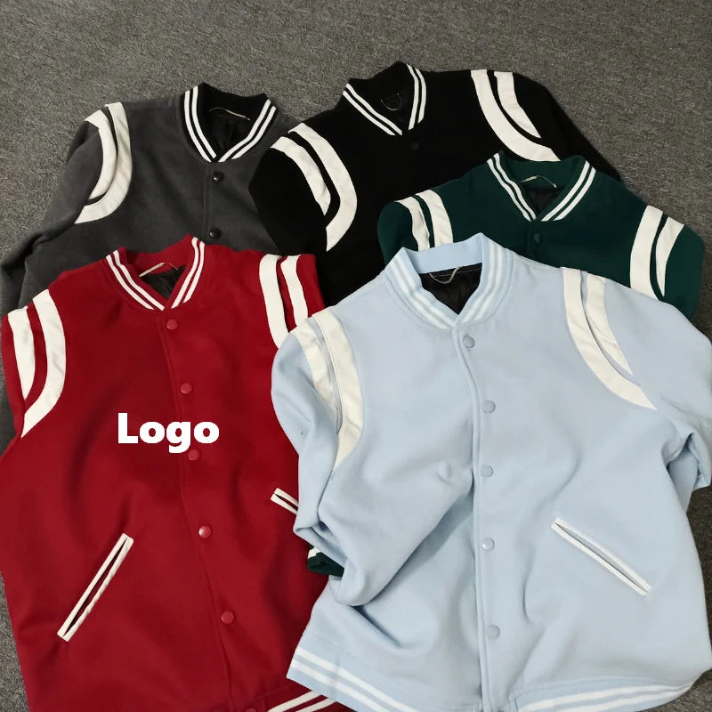 Fengway Custom Trendy Short Knitted Crop Baseball Jacket Ladies Long Sleeve Slim Breathable Polyester Autumn Varsity Bomber