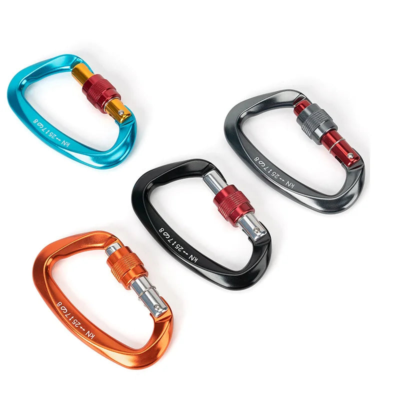 25KN Carabiner Rock Climbing Rappel Rescue Gear