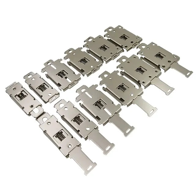 SSR Clamp35MM DIN Rail Fixed Solid State Relay Clip Clamp Mounting Bracket With Iron Nickel Plating