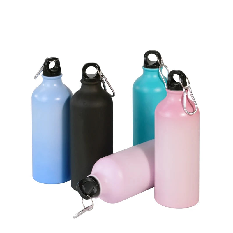 New Arrival Eco-Friendly Ice Cold Color Change Aluminum Printing Custom Logo Sports Bottles Outdoor Lid Blank 600ML Magic