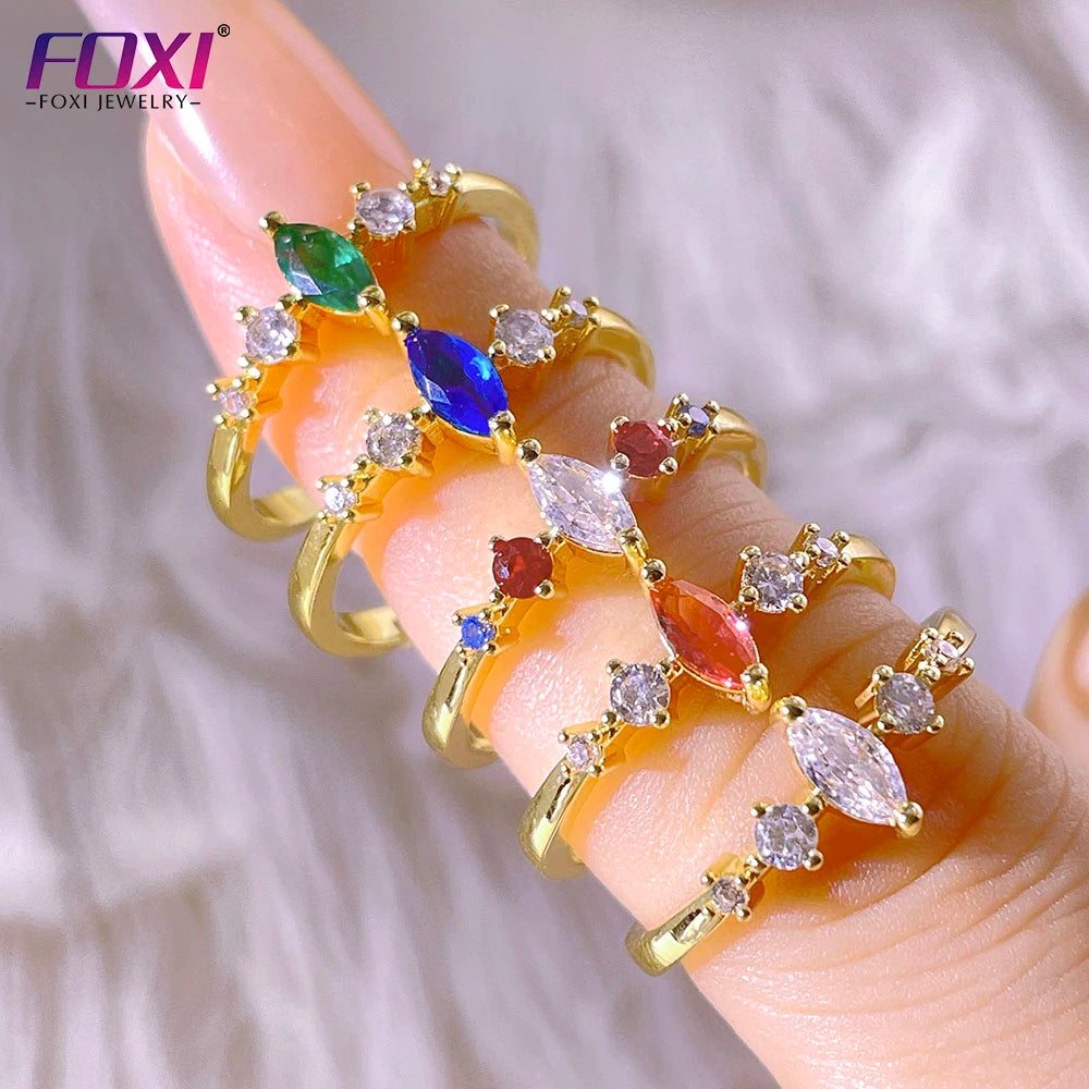 2022 Small and Lovely Zircon with Multiple Colors Can Be Inlaid with 925 Sterling Silver Women's Fashion Ring
