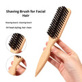 Trendy Ionic Hair Brush Retro Pomade Comb with Solid Wood Bristle and Pointed Tail for Beard Styling