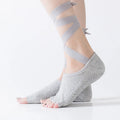 Women's Anti-Slip Grip Ballet & Yoga Pilates Socks Wholesale Toeless Strap Design Plain Anti-Slip Daily Usage