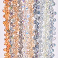 High Quality 6MM Plating Color Waterdrop Shape Glass Bead With Hole  AB Color Crystal Glass Bead for Jewelry Making