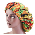 2025 Hot Selling Double Layer Satin Lined Sleep Cap Bonnet for Women Custom Logo Floral Pattern Long Hair Casual Four Seasons