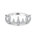 Hot Sale 925 Sterling Silver Crown Shape CZ Diamond Engagement Wedding Rings for Women