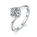 Eternity S925 Sterling Silver  Round Brilliant Cut 1ct Vvs Diamond Engagement Moissanite Rings for Woman Wedding Design
