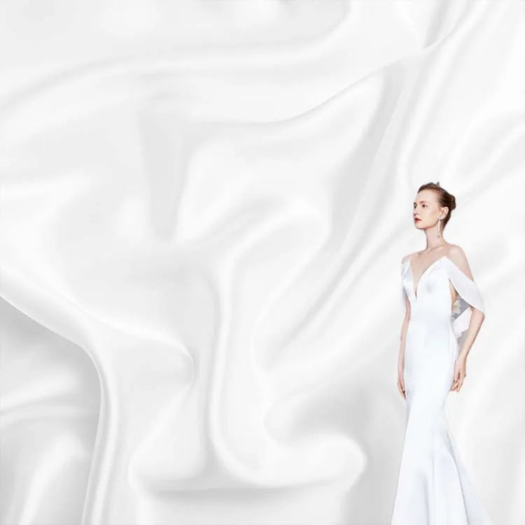 Wholesale Price Luxury Silk Dress Fabric OEM&ODM 16 19 22MM 100% Mulberry Silk Fabric for Wedding Dress