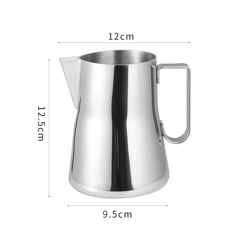 Factory Directly Wholesale Stainless Steel Milk Jug With Long Mouth Milk Pitcher Frothing Steam Jug Latte Art Barista Milk Jug