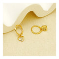 Free Design S925 Sterling Silver Four-leaf Clover love Inlaid Zircon Ear Loop Ear Buckle Heart Earrings