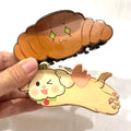 SAIYII New Style Original Design Croissant Dog Shape Acetic Acid Large  Hair Claw Clips Acetate Hair Claw Clips for Girls