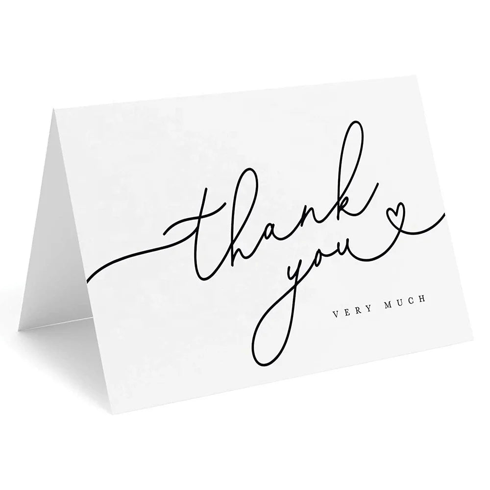 Customized 300gsm Coated Paper Business Card Thank You Printing Greeting Postcards with Logo