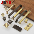 JAYA Copper Cabinet Door Handle Cabinet Door Gold Coffee Color Cabinet Furniture Handle Drawer Handle Knobs