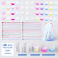 Bulk Acrylic Craft Supply Set with Clear Blanks Key Rings and Accessories