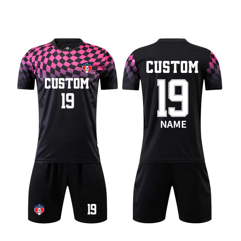 Team Customized Soccer Wear Kits Sublimation Print Number Blank Soccer Jersey Training Uniform for Teams Sets