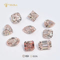 Custom 1CT 2CT Fancy Shape Light Pink Loose Lab Grown Diamond CVD HPHT IGI Certified Synthetic Diamond