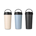 Portable 16oz Non-Spill Non Fall Stainless Steel Suction Cup Minimalism Style Coffee Milk Drinking Vacuum Thermos Mug Tumbler