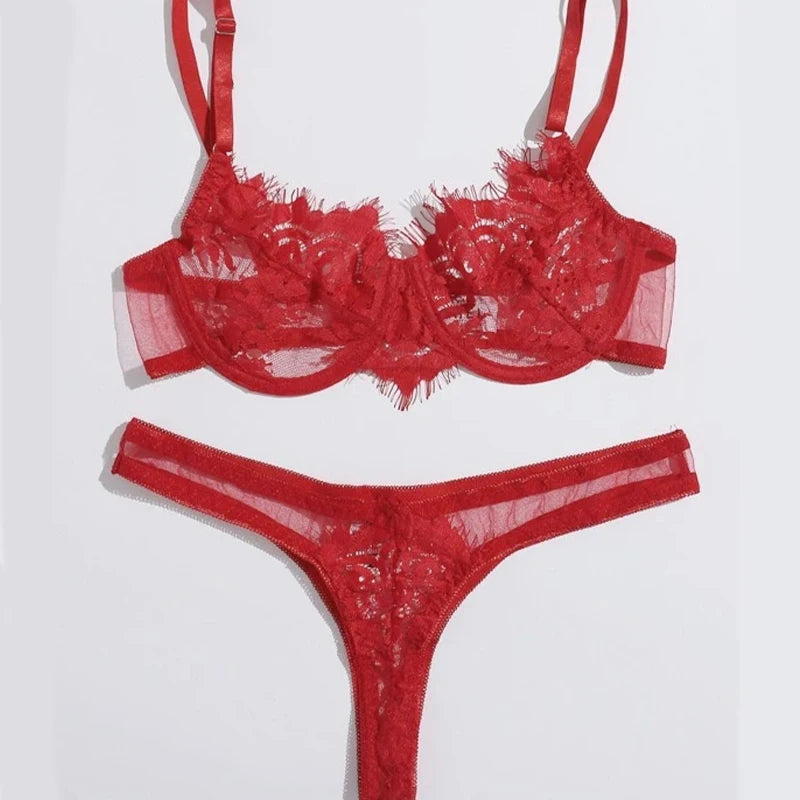 European and American Attractive Price New Type Plus Size Sexy Lingerie Sets Girls Underwear Sets Sheer Lingerie Stripper Outfit
