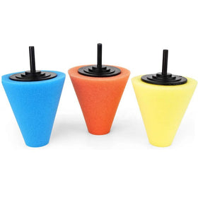 TRANRICH Cone Polishing Foam Sponge Pad for Car Wash Wheel Hub Foam Polishing Pad