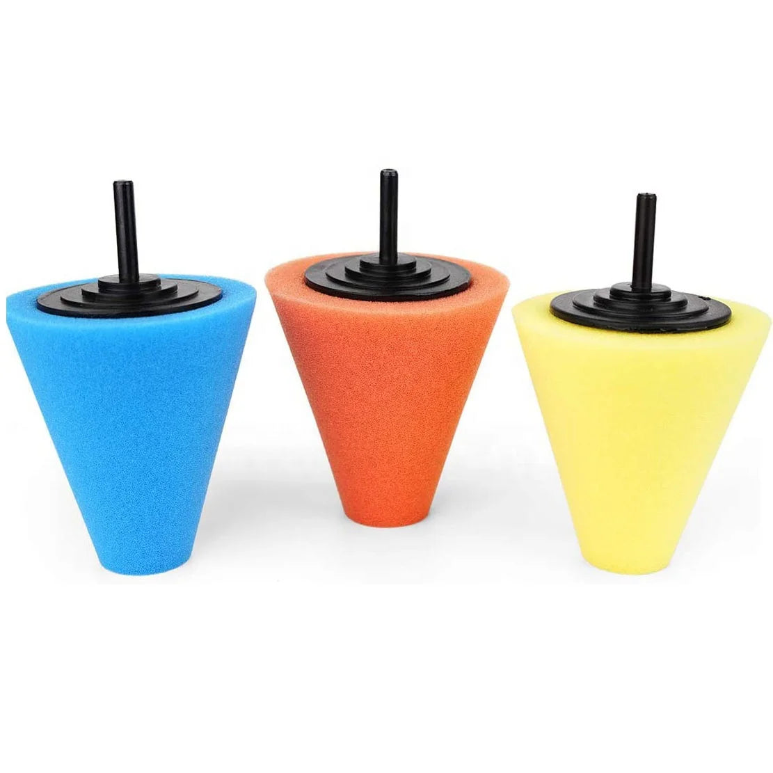 TRANRICH Cone Polishing Foam Sponge Pad for Car Wash Wheel Hub Foam Polishing Pad