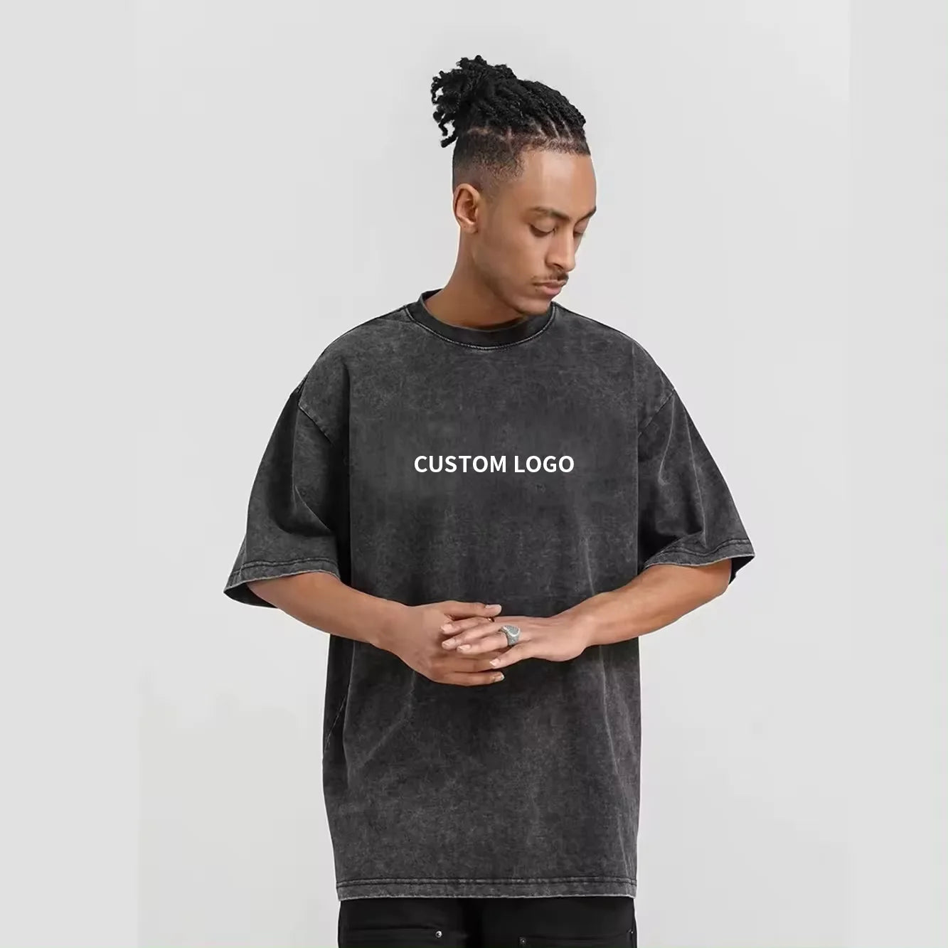 Manufacturer 100% Cotton t Shirt Graphic Heavyweight Streetwear Oversized for Custom DTG Printed Vintage Acid Wash Men t Shirt