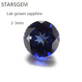 Blue Sapphire Lab Grown Gemstone 2mm 2.5mm 3mm Dark Blue Synthetic Lab Created Sapphire