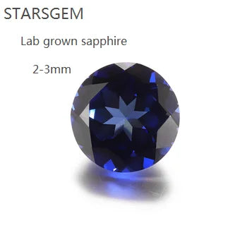 Blue Sapphire Lab Grown Gemstone 2mm 2.5mm 3mm Dark Blue Synthetic Lab Created Sapphire