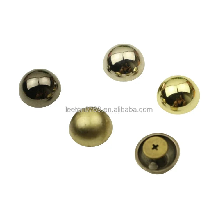 Stock Supply Bag Hardware Accessories 15mm Mushroom Shaped Decorative Bag Bottom Stud