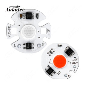 Y27 Y32 5PCS Round COB Chip LED Surface Light Source AC 110V 220V High Voltage Drive Free 3-12W Warm Cool White Red Blue Green