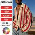 Ottoknit Custom Logo Design Knit Sweater Breathable Open Front Design Bangkok Style Knitwear Cardigan for Summer