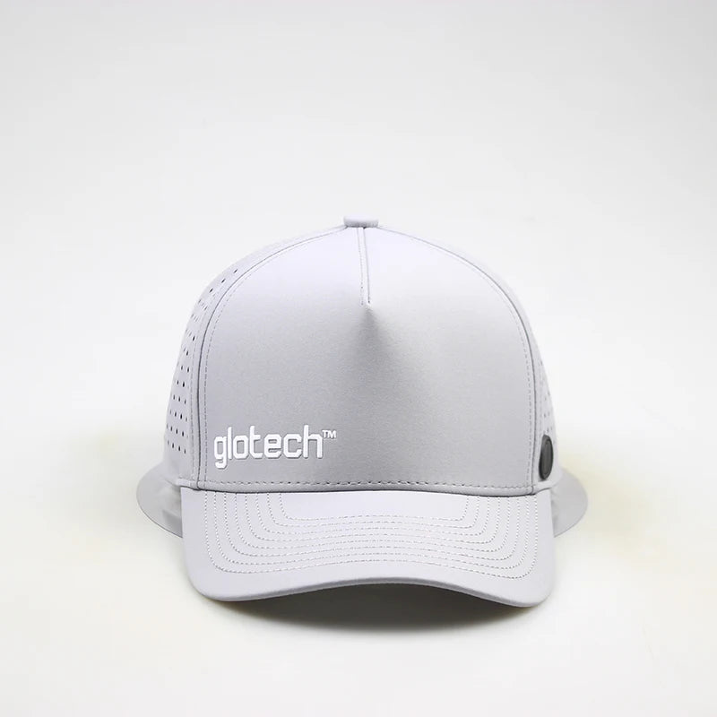 Wholesale 5 Panel Sporty Style Laser Cut Snapback Hat Water-Resistant Polyester Terry Material Breathable Baseball Cap
