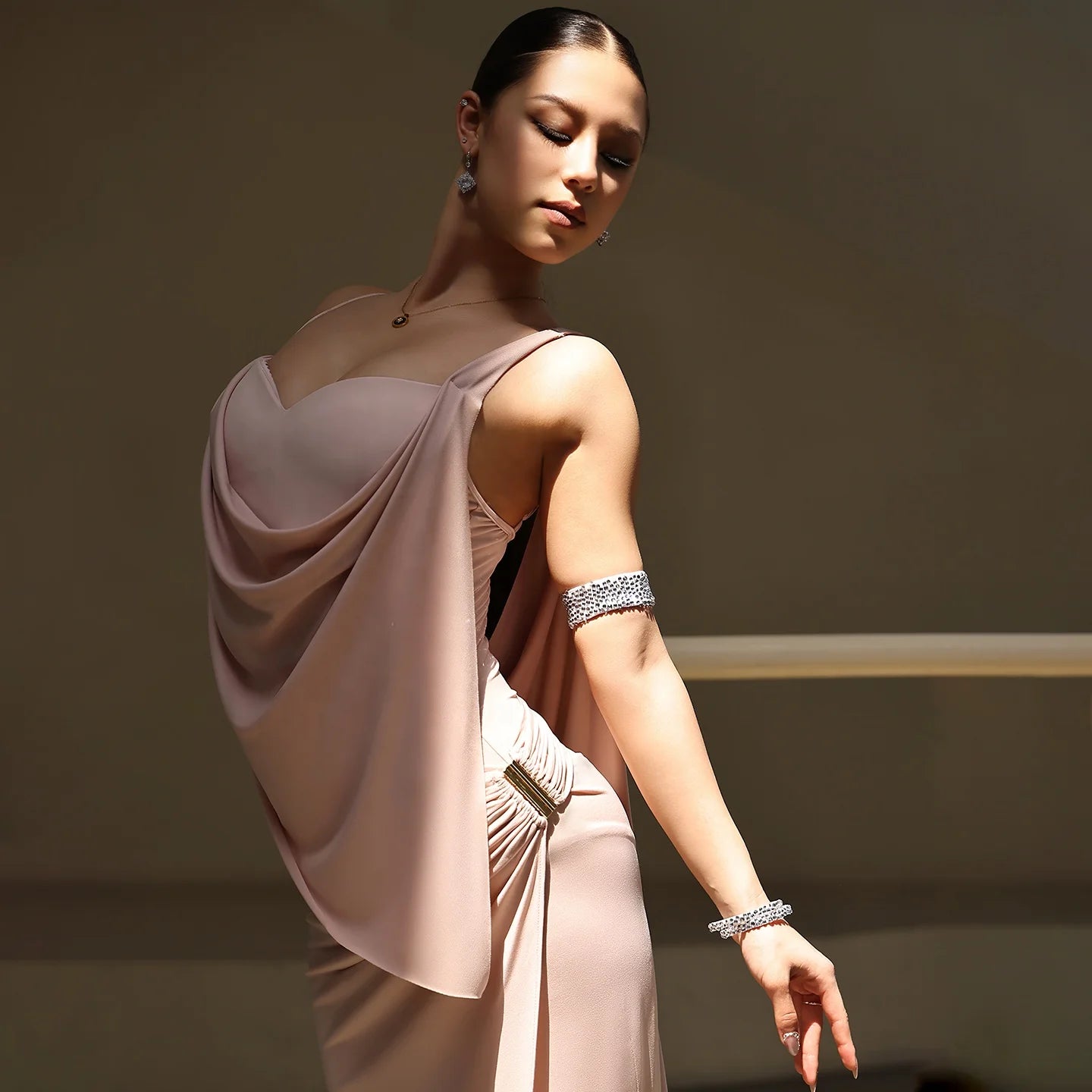 2025 New Arrival Bodysuit Professional Women's Latin Dance Dress Costume Halter Leotard High Quality Performance Training Outfit