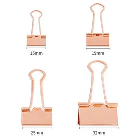 15/19/25/32MM Promotional Metal Rose Gold Cheap Heart Shape File Binder Paper Clip for Office