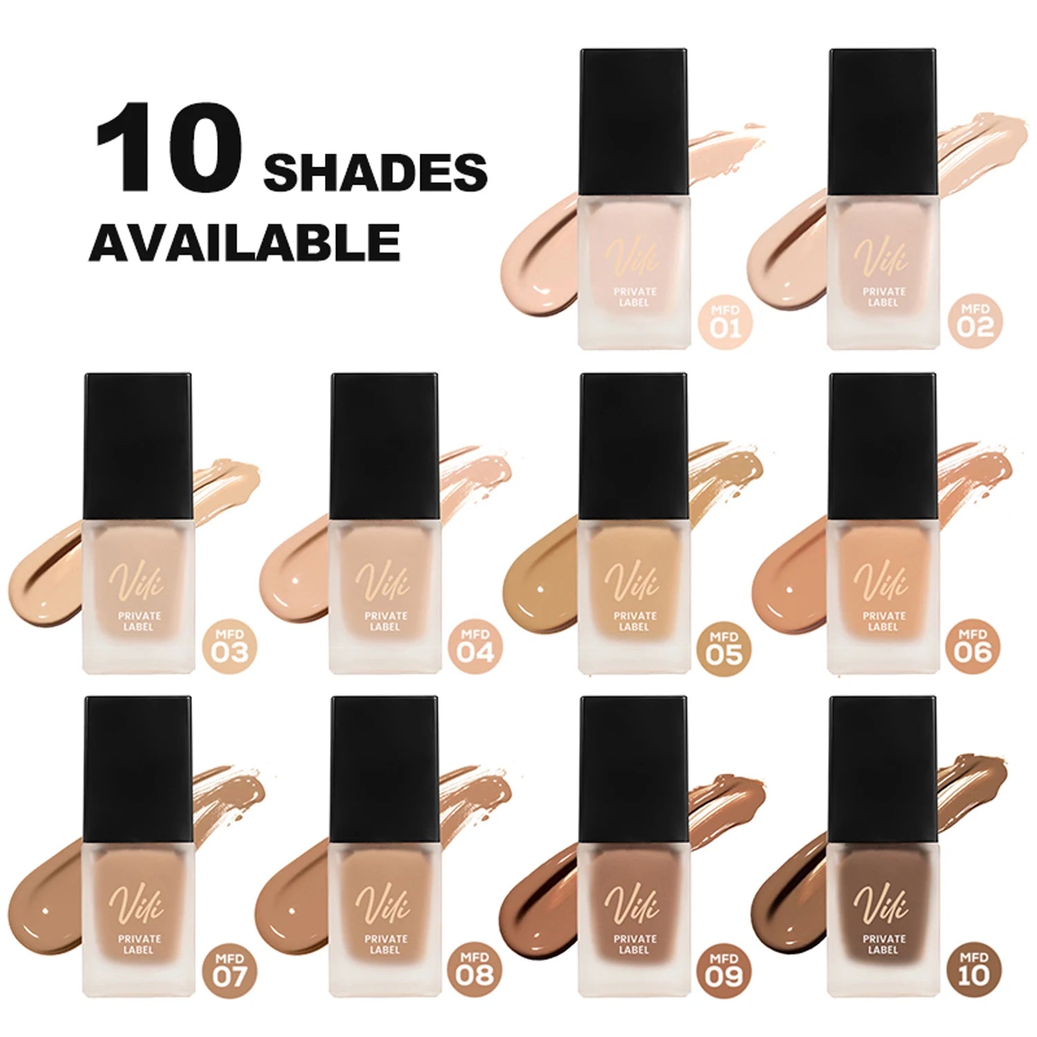 Factory Wholesale Private Label Full Coverage Liquid Foundation Whitening Loose Powder Oil-Control Sunscreen Waterproof