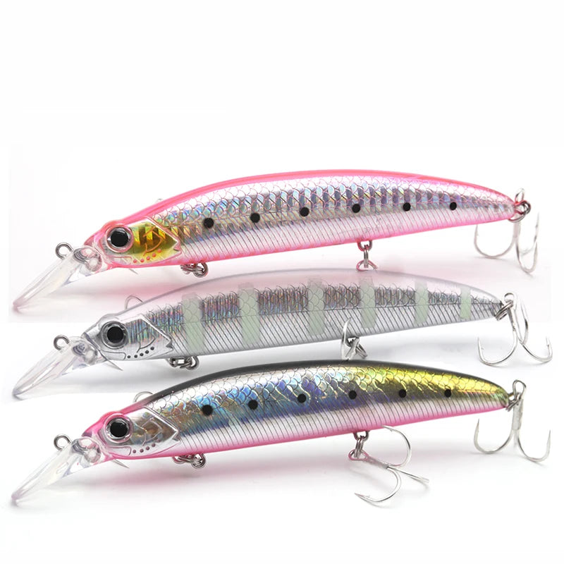 110mm 19g Sinking Minnow Lures Crank Bait Fishing Tackle Artificial Wobblers for Bass Trout Saltwater Freshwater Fishing