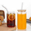 12oz 20oz 16oz Blank Sublimation Tumblers Juice Beer Glass Soda Cup Can  Beer Can Shaped Glasses with Bamboo Lid and Straw